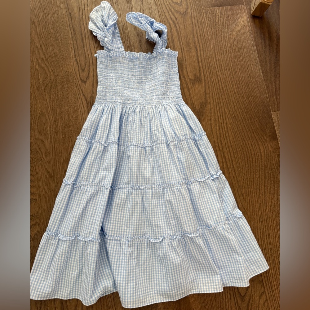 Hill House Light Blue Gingham Kids Dress